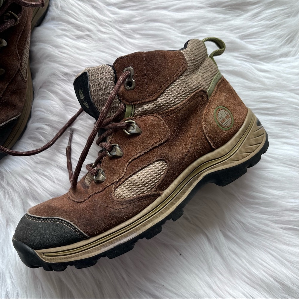 Timberland GoreTex Euro Hiker Youth Size 7 Brown Trail Hiking Walking Sneakers